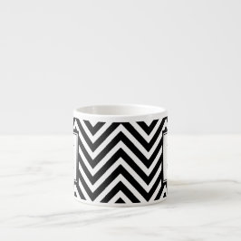 UW MONOGRAM, ZWARTE CHEVRON ESPRESSO KOP