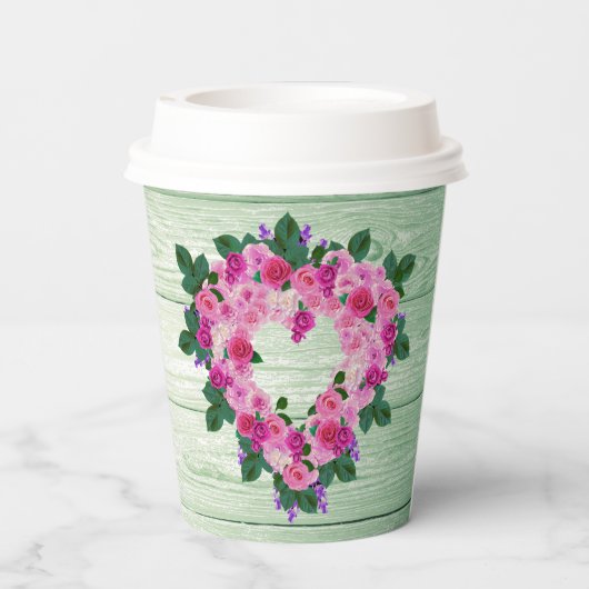 Uw mooie hart papieren bekers (Achterkant)