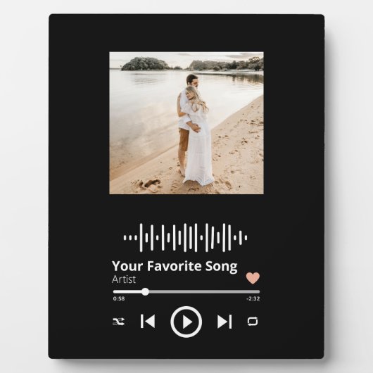 Uw mooie moment en favoriete zong samen fotoplaat (Voorkant)