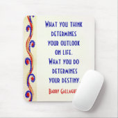 Uw Motivatie Citaten van de Hoogte Mousepad Muismat (Met muis)