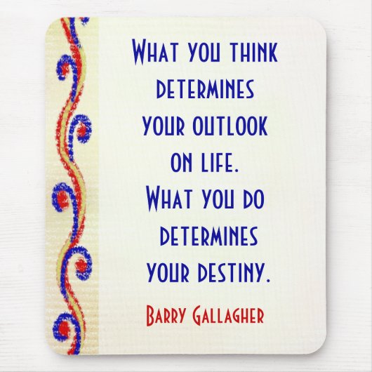 Uw Motivatie Citaten van de Hoogte Mousepad Muismat (Voorkant)
