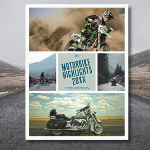 Uw motorfiets motorsport biker foto Briefkaart