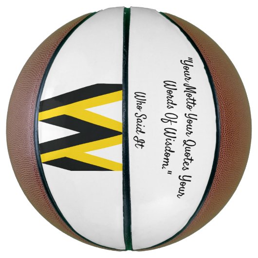 Uw motto citeert uw woorden van wijsheid basketbal (Verticaal)