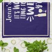 Uw motto Marine Humorous Wine Quote Design Theedoek (Gevouwen)