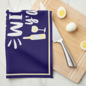 Uw motto Marine Humorous Wine Quote Design Theedoek (Quarter Fold)