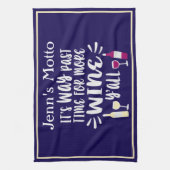Uw motto Marine Humorous Wine Quote Design Theedoek (Verticaal)