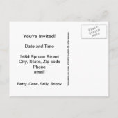 Uw Music Event aankondigen Uitnodiging Briefkaart (Achterkant)