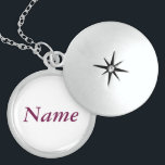 Uw naam - Aangepast sterling Silver Round Locket Locket Ketting<br><div class="desc">Uw naam - Aangepast sterling Silver Round Locket</div>