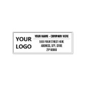 Uw naam adres stempel voorbeeld met logo of foto (Design)