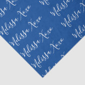 Uw naam donkerblauw tissuepapier (Detail)