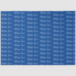 Uw naam donkerblauw tissuepapier