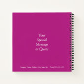 Uw naam en website van de Logo, Ocean Blue-promoti Notitieboek (Achterkant)