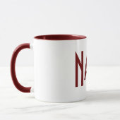 Uw naam in grote letters Monogram gepersonaliseerd Mok (Links)