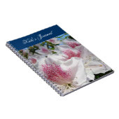 Uw Naam Journal notitieboek Roze witte Azalea's (Rechterzijde)