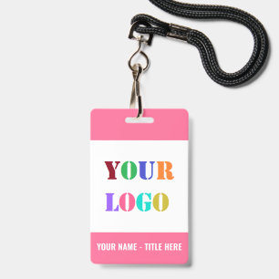 Uw Naam Logo of Foto Zakelijke Badges Voorbeeld