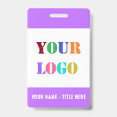 Uw Naam Logo of Foto Zakelijke Badges Voorbeeld (Achterkant)