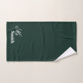 Uw naam meneer Smit Witte typografie Groen Handdoek (Handdoek)