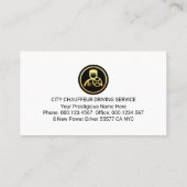 Uw naam monogrammen Chauffeur rijden Visitekaartje (Achterkant)