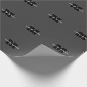 Uw naam of bedrijfsnaam | Modern mannelijk grijs Cadeaupapier (Hoek)