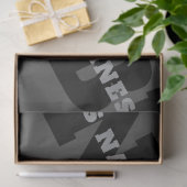 Uw naam of bedrijfsnaam | Modern mannelijk grijs Tissuepapier (Geschenk)