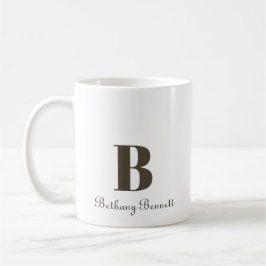 Uw naam op maat gemaakte monogram koffiemok