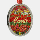 Uw naam ornamenten op maat Tulp Bloemen (Rechts)