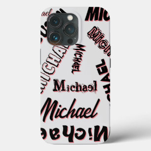 Uw naam patroon monogram roos kleur schaduw Case-Mate iPhone case