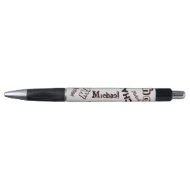 Uw naam patroon monogram roos kleur schaduw pen