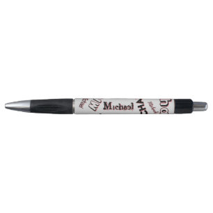 Uw naam patroon monogram roos kleur schaduw pen