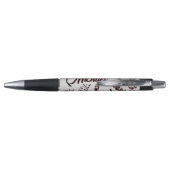 Uw naam patroon monogram roos kleur schaduw pen (Achterkant)