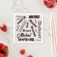 Uw naam patroon monogram roos kleur schaduw