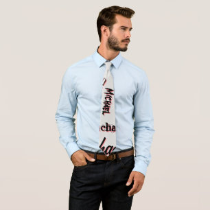 Uw naam patroon monogram roos kleur schaduw stropdas