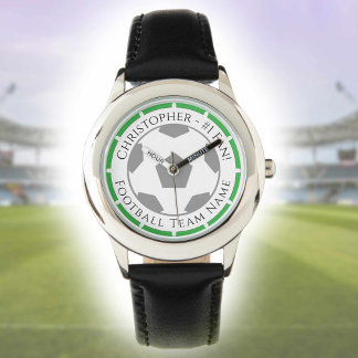 Uw naam plus voetbalteam naam horloge