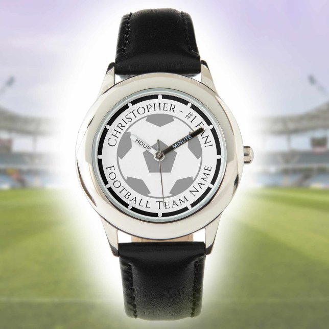 Uw naam plus voetbalteam naam horloge (Creator heeft geüpload)