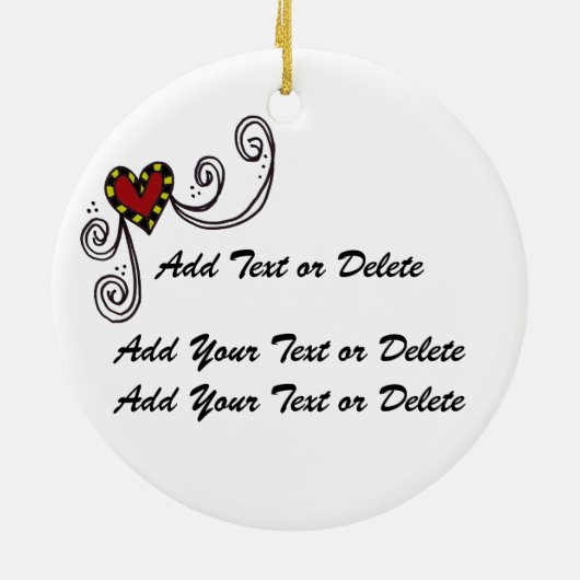 Uw naam - SRF Keramisch Ornament (Achterkant)