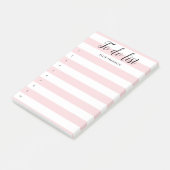 Uw Naam Takenlijst Roze Gestreepte Post-it® Notes (Schuin)
