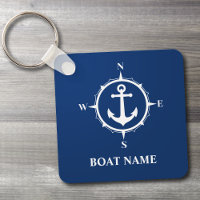 Uw naam van de boot compass Anchor Blue