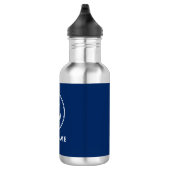 Uw naam van de boot Rope & Anchor Blue Waterfles (Rechts)