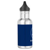 Uw naam van de boot Rope & Anchor Blue Waterfles (Links)