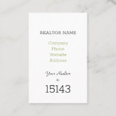 Uw naam van de verkoper in Zip Code Marketing Visitekaartje (Achterkant)