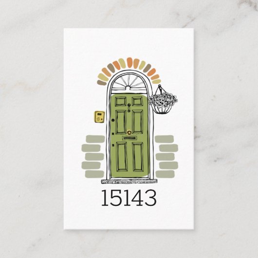 Uw naam van de verkoper in Zip Code Marketing Visitekaartje (Voorkant)