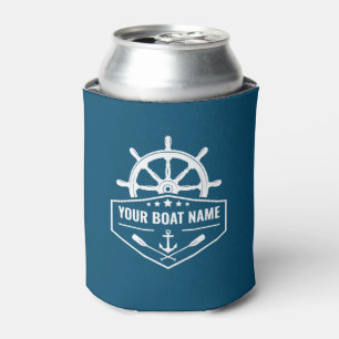 Uw naam van het schip Nautical Anchor Oars & Ships Blikjeskoeler