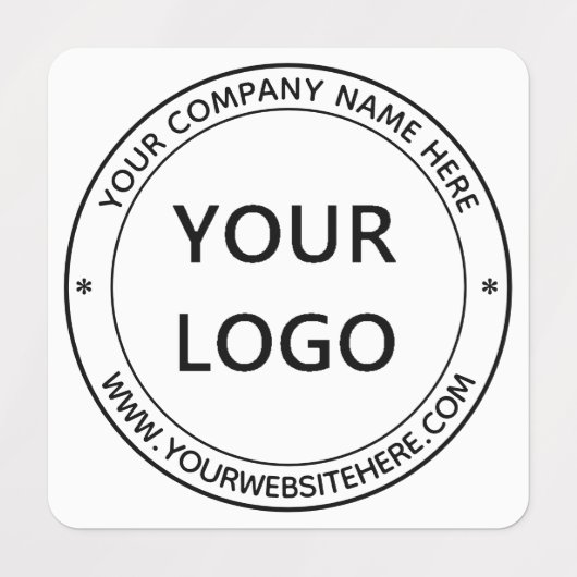 Uw naam Website Kleuren Aangepaste stempel Labels (Design 1)