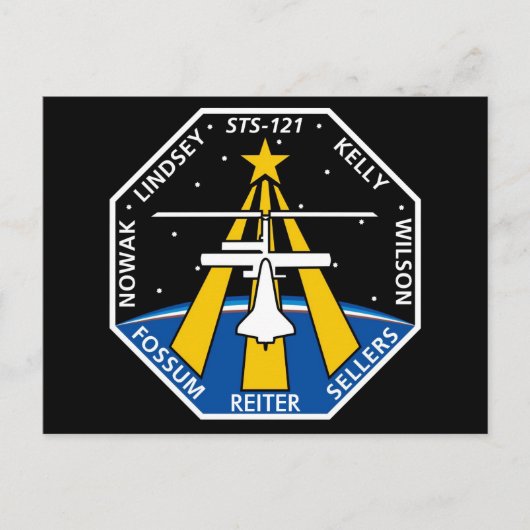 UW_NAME_HERE STS-121-Logo Briefkaart (Voorkant)