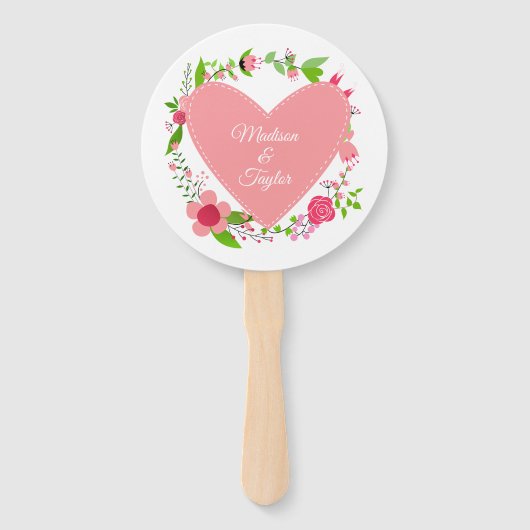 Uw namen in een aangepaste tekstventilatoren voor  handwaaier (Voorkant)