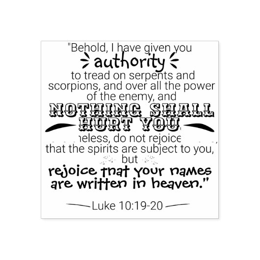 Uw namen zijn geschreven in Heaven Typography Rubberstempel (Afrduk)