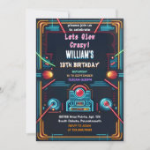 uw neon Glow arcade pistool Laser Label 13e Verjaa Kaart (Voorkant)