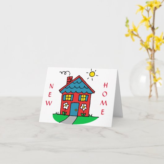 ** UW NIEUWE HUIS ** TIJD OM TE VIEREN ZEKER! KAART (Gele Bloem)