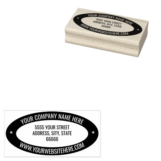 Uw Ontwerp Aangepaste Adres Kleur Ovaal Rubber Sta Rubberstempel (Gestempeld)