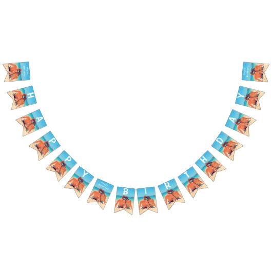Uw ontwerp Aangepaste foto Verjaardag Bunting Flag Vlaggetjes (Alle)